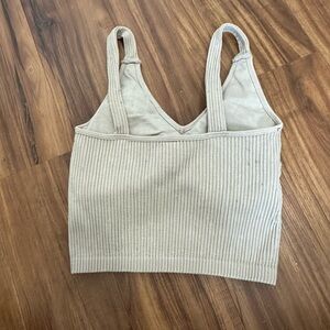 Tan crop tank top